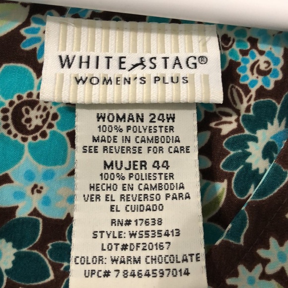 Size 24 dress blue and teal on a chocolate background - Picture 3 of 4